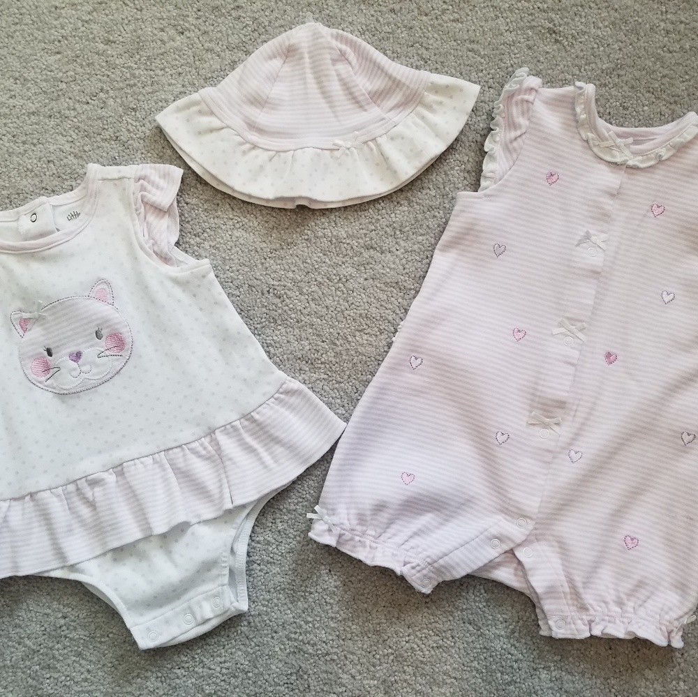 Lavender kitty 3pc outfit